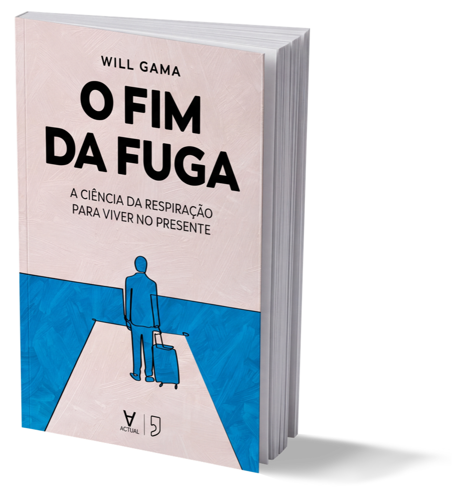 Capa do livro O Fim da Fuga: a ciência da respiração para viver no presente, de Will Gama